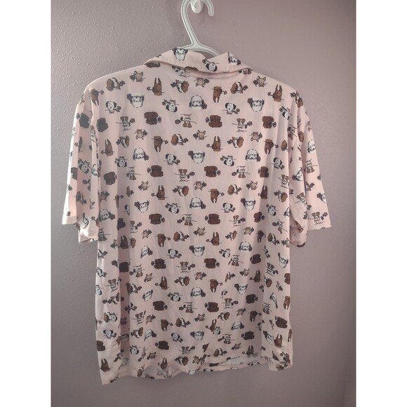 Ellen DeGeneres Pajama Set L Pink/Gray Dogs Notch Collar Dog Love Soft &Cozy - Picture 6 of 14